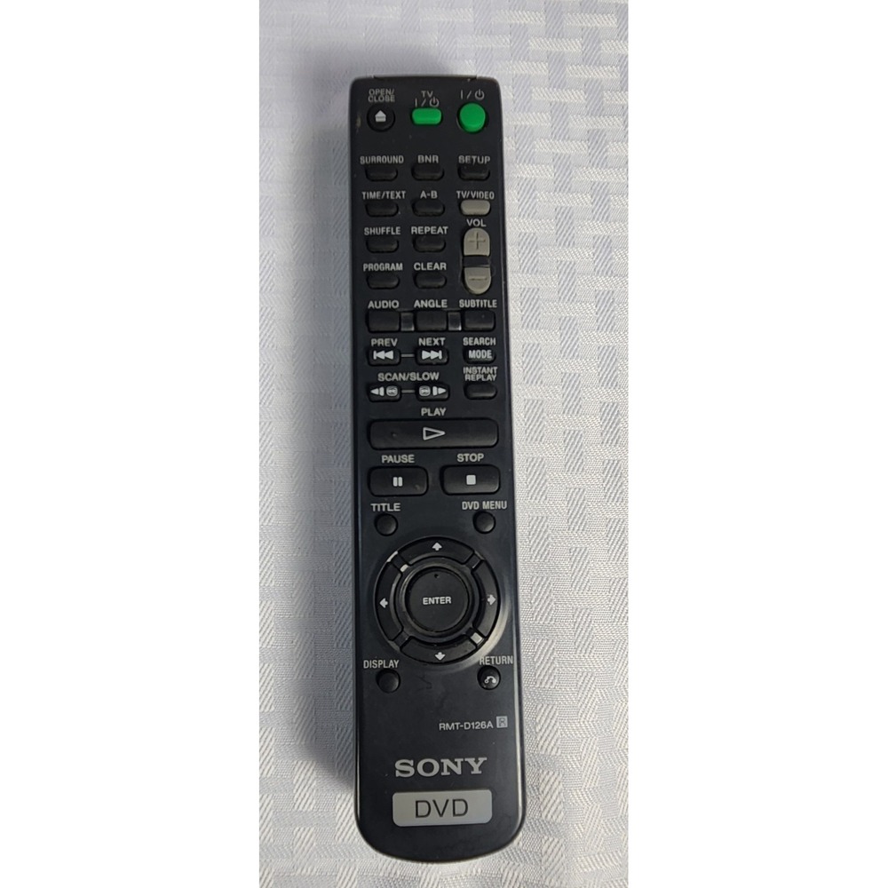 Sony RMT-D126A Remote Control for DVP-NS300 DVP-NS300B DVP-NS300S CD/DVD